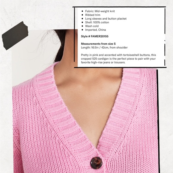 Pink cardigan sweater 💕 - Picture 3 of 5